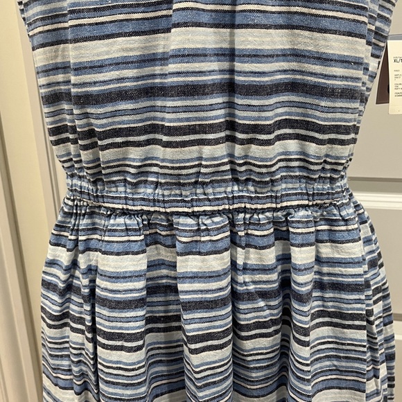 New! Gymboree Women's 55% LINEN Dress Sandy Shores Blue Party Size XL NWT - Picture 5 of 16